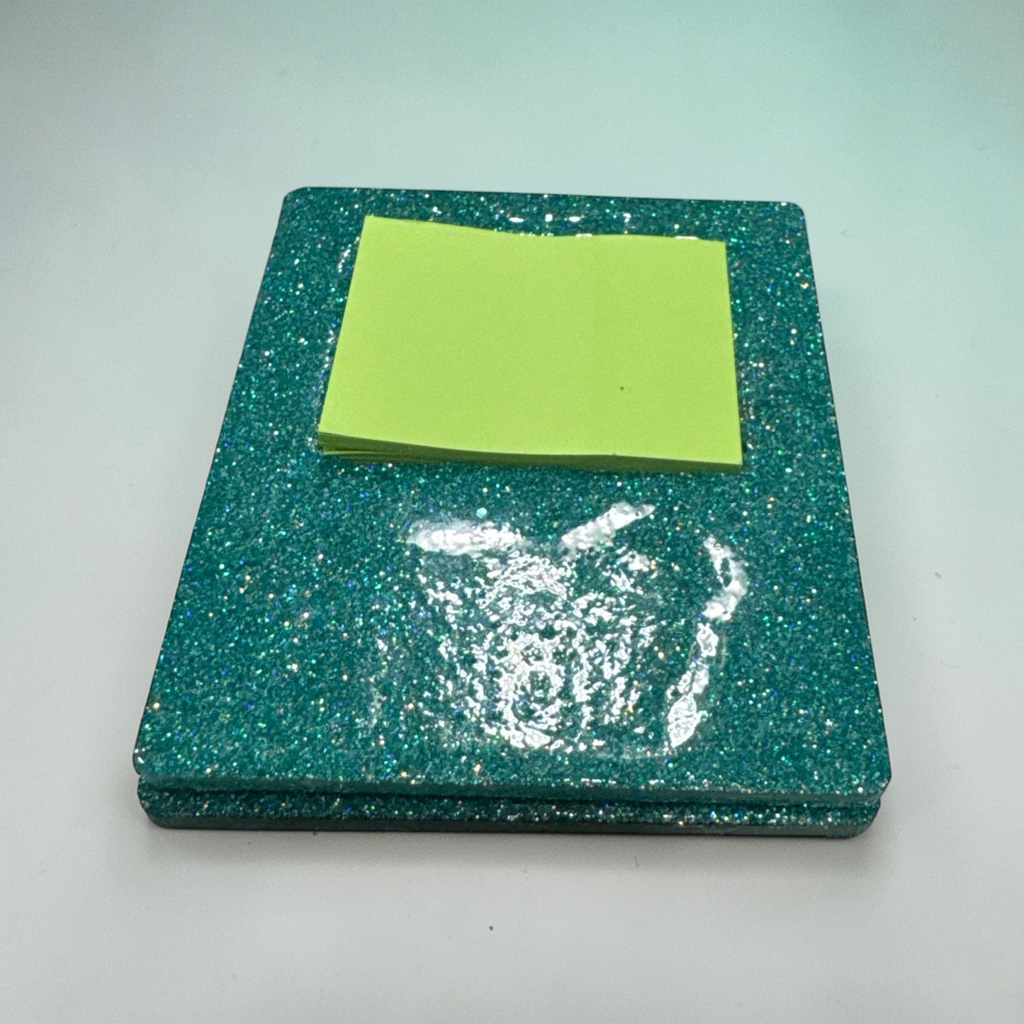 Post‑It Note Holder| Acrylic Glitter – Cute Desk Organizer & Office Accessory