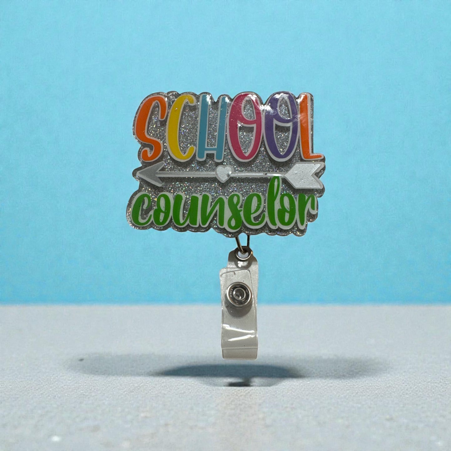 COUNSELOR, Badge Reel, School ID, Badge Holder, Alligator Clip