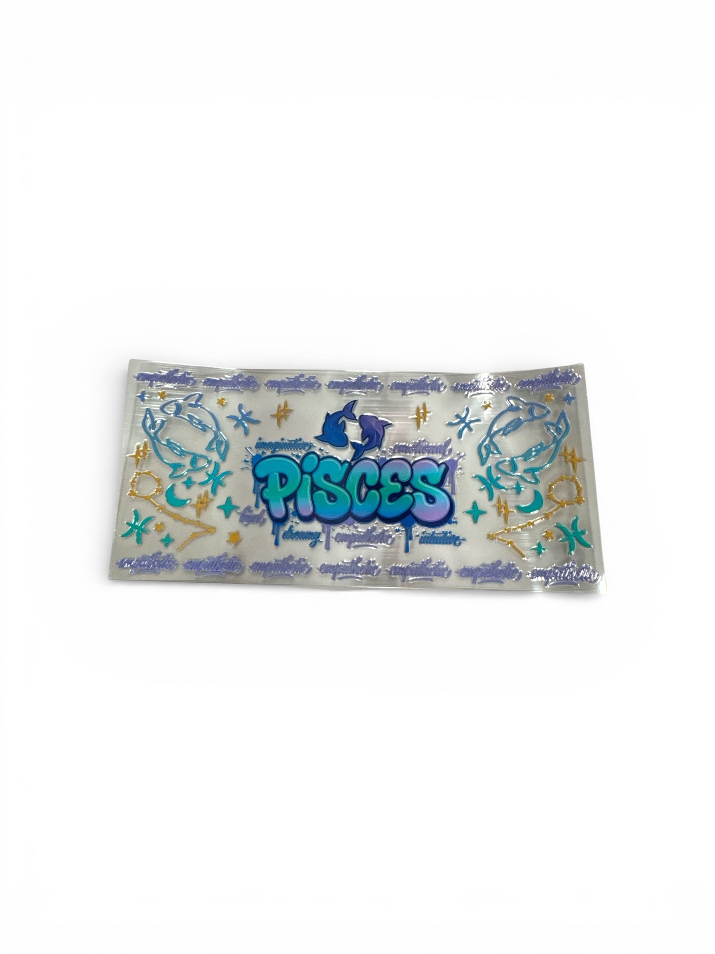 Pisces Zodiac Sign UV DTF 16oz Cup Wrap, #162 Tumbler Decal