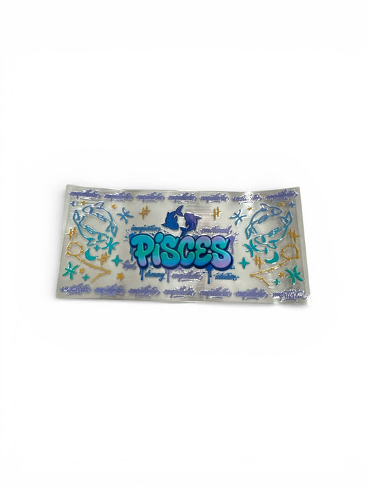 Pisces Zodiac Sign UV DTF 16oz Cup Wrap, #162 Tumbler Decal