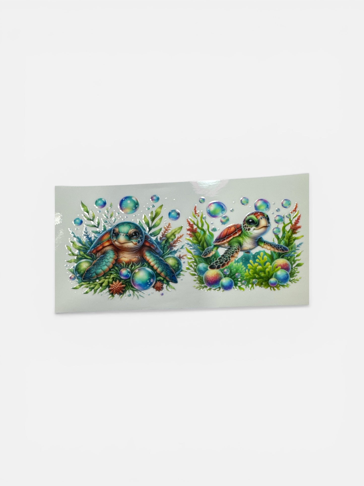 Sea Turtles 16oz UV DTF Transfer #192 for Glass Cups | Cute Decal| Sea Turtles Swimming