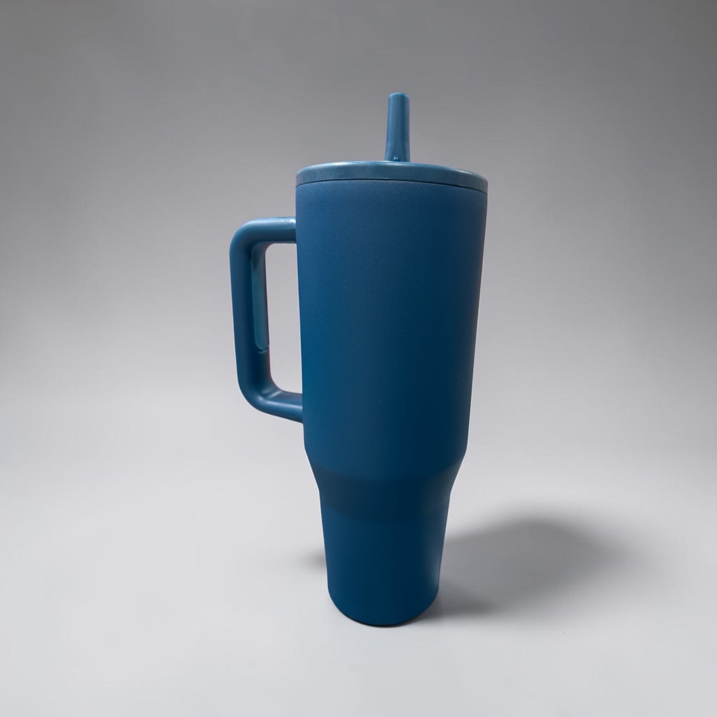 40oz Powder Coated Stainless Steel Tumbler with Handle DARK BLUE