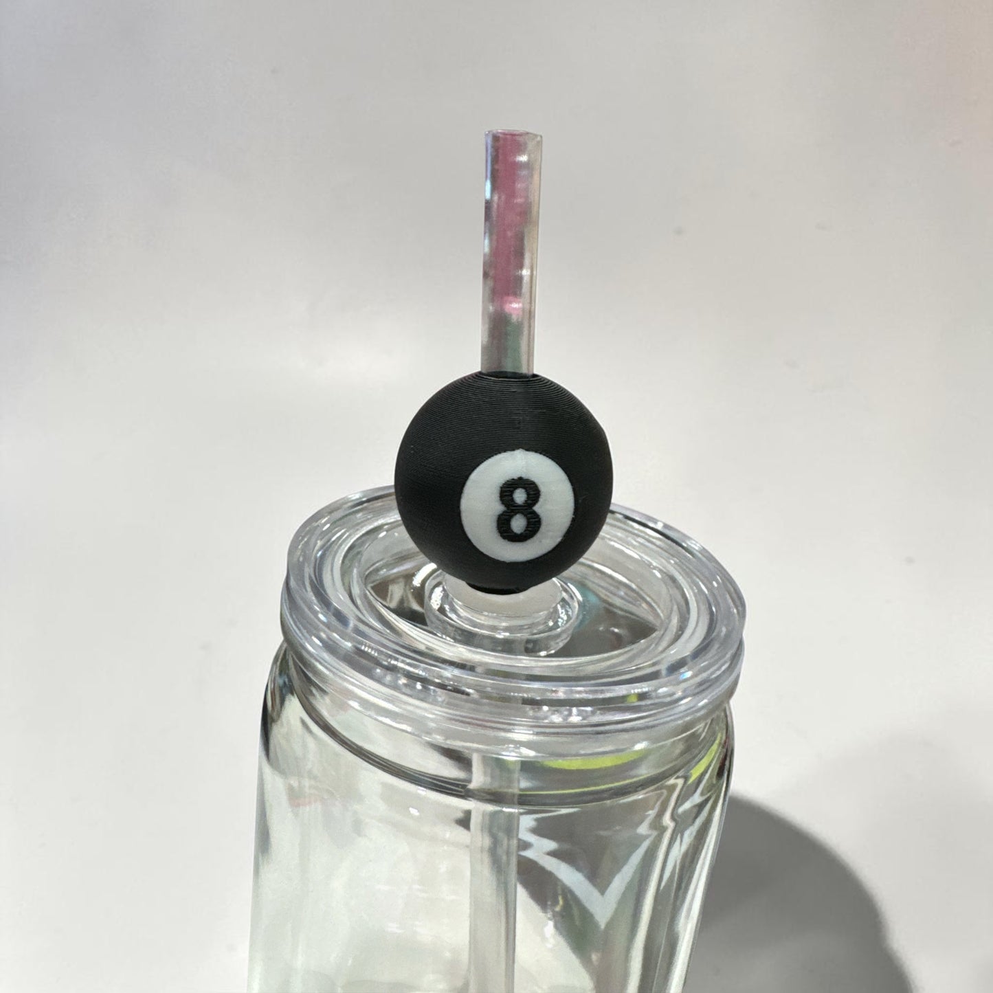8 Ball Straw Topper – Cute Silicone Drink Accessory for Tumblers