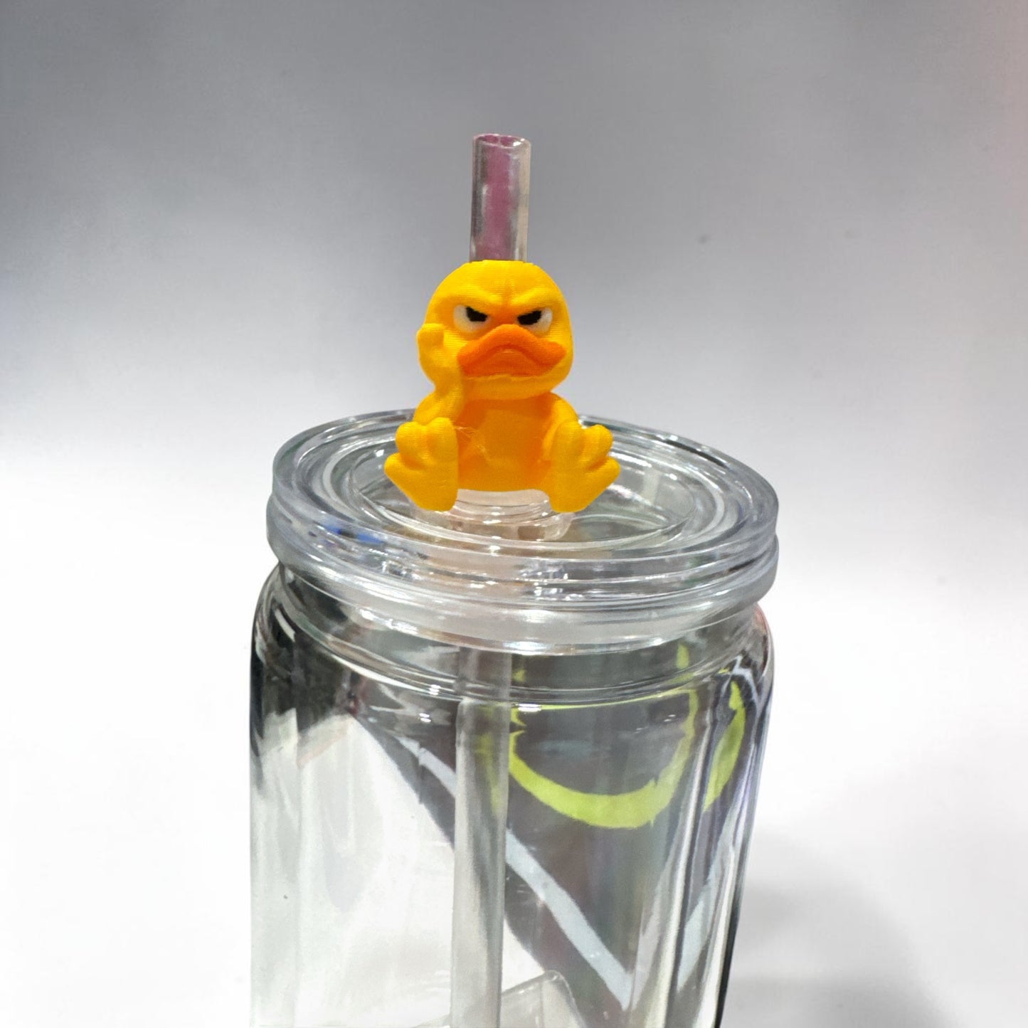Angry Duck Straw Topper– Cute Silicone Drink Accessory for Tumblers