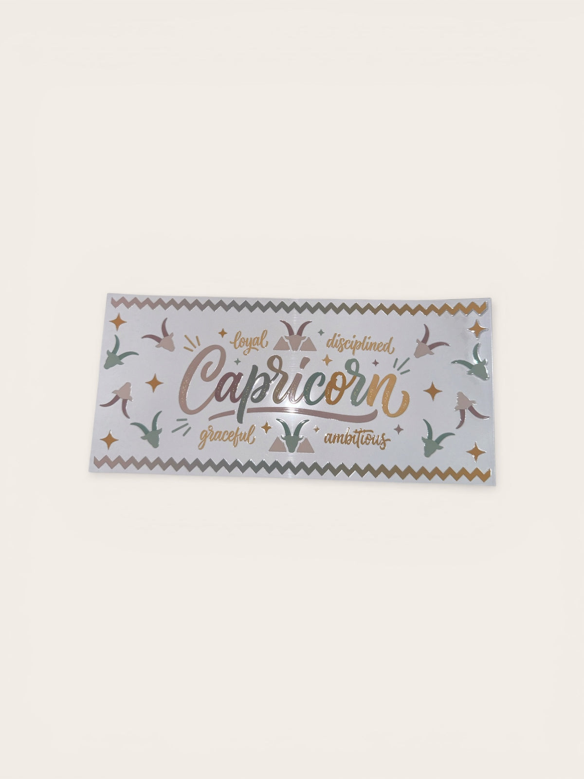 Choose A Zodiac CURSIVE WARM COLORS UVDTF Decals| Aquarius| Aries| Cancer| Capricorn| Gemini| Leo| Libra| Pisces| Sagittarius| Scorpio| Taurus| Virgo