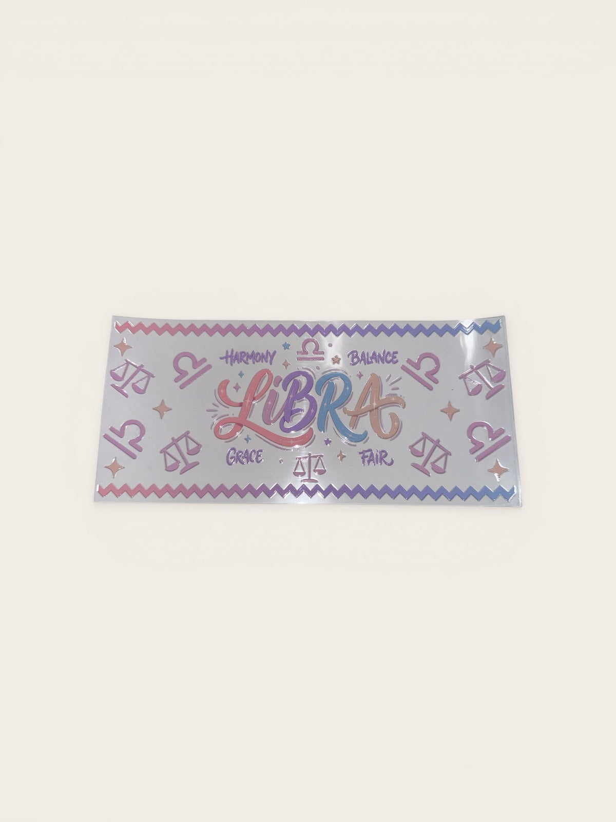 Choose A Zodiac CURSIVE WARM COLORS UVDTF Decals| Aquarius| Aries| Cancer| Capricorn| Gemini| Leo| Libra| Pisces| Sagittarius| Scorpio| Taurus| Virgo