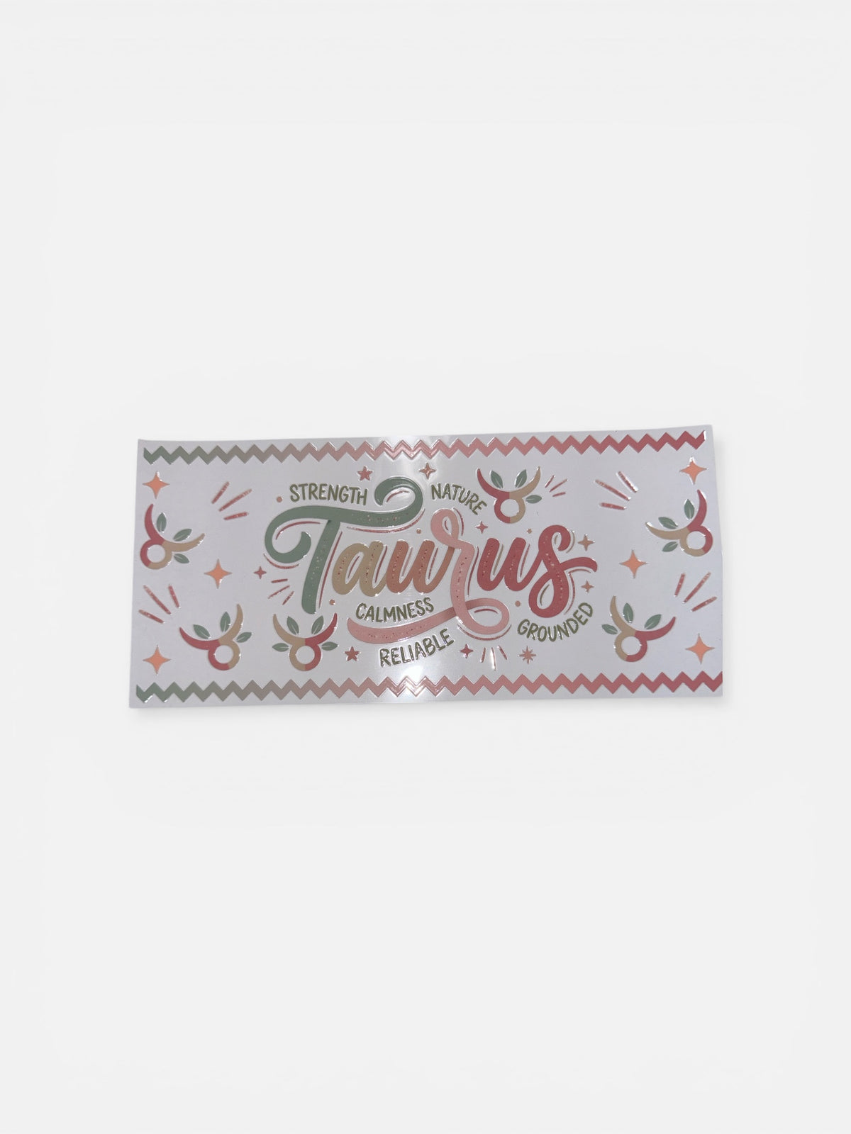 Choose A Zodiac CURSIVE WARM COLORS UVDTF Decals| Aquarius| Aries| Cancer| Capricorn| Gemini| Leo| Libra| Pisces| Sagittarius| Scorpio| Taurus| Virgo