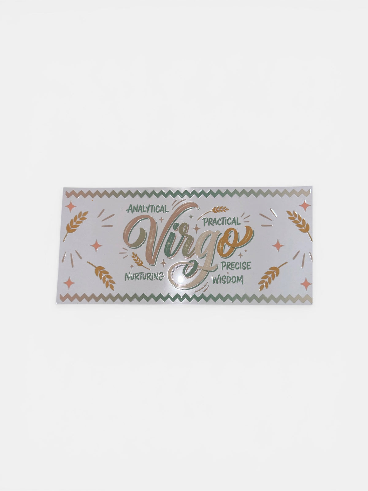 Choose A Zodiac CURSIVE WARM COLORS UVDTF Decals| Aquarius| Aries| Cancer| Capricorn| Gemini| Leo| Libra| Pisces| Sagittarius| Scorpio| Taurus| Virgo