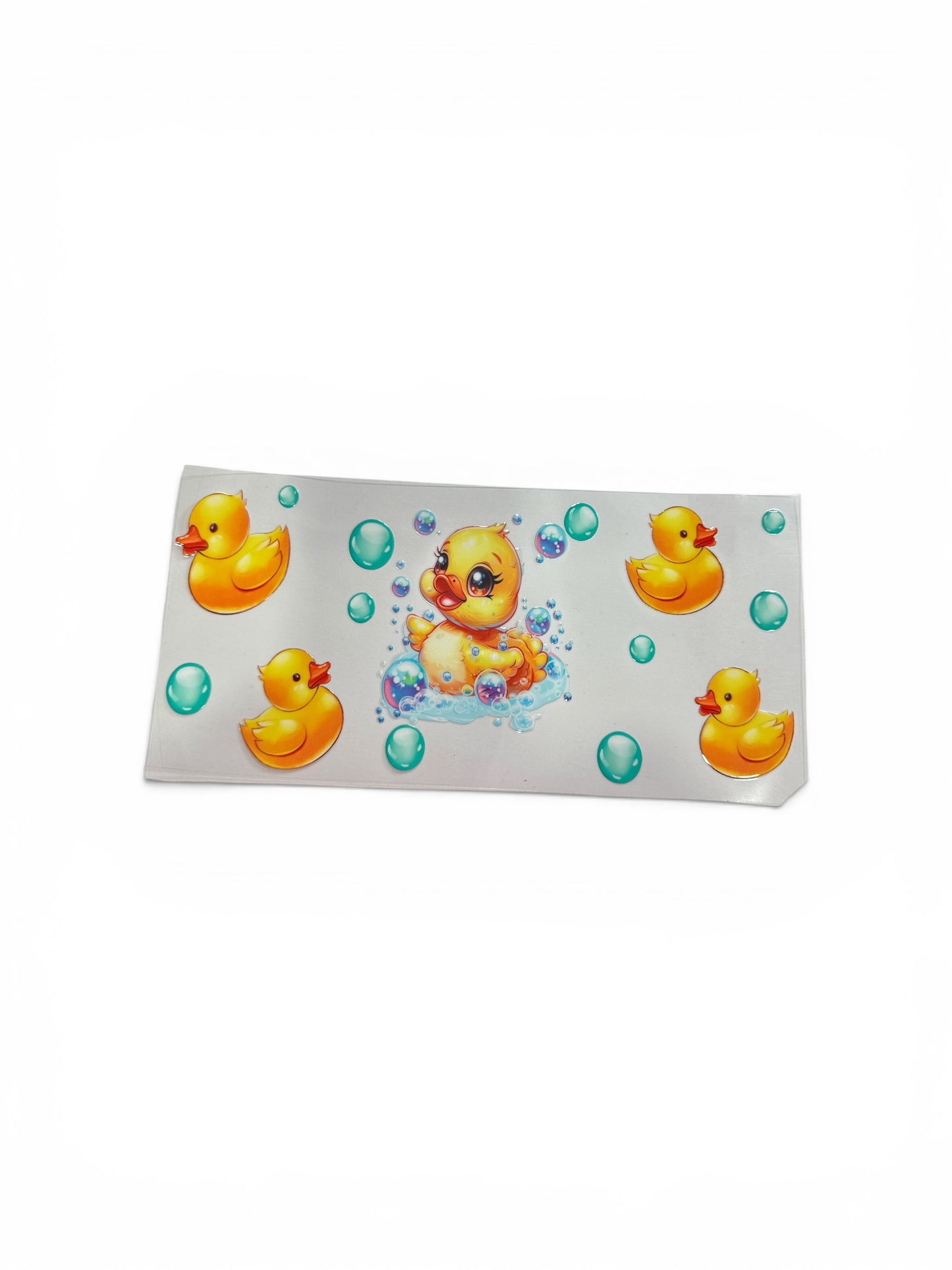 Duck - "Ducky taking a bath" Animal UV DTF 16oz Cup Wrap, #274 Tumbler Decal
