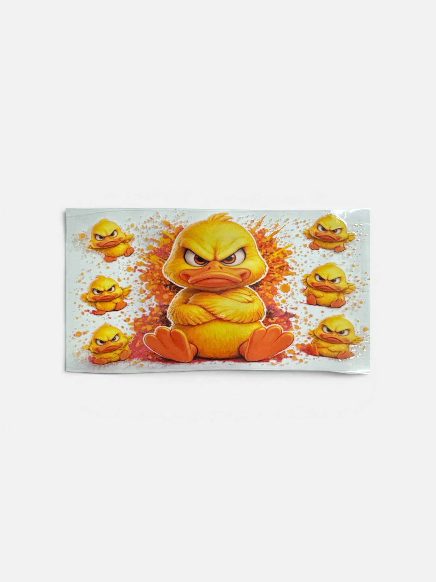 Duck - "Angry DUCK" Animal UV DTF 16oz Cup Wrap, #276 Tumbler Decal