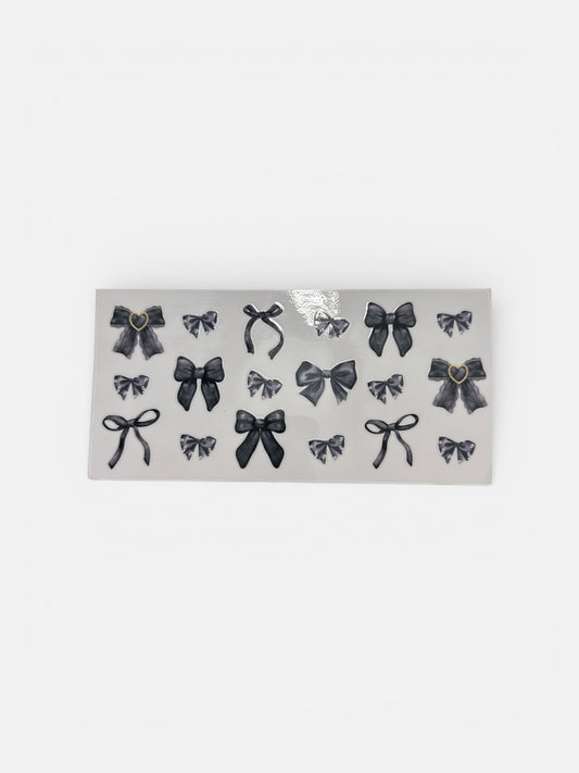 Black Bows with Skulls 16oz UV DTF #136Transfer for Cups
