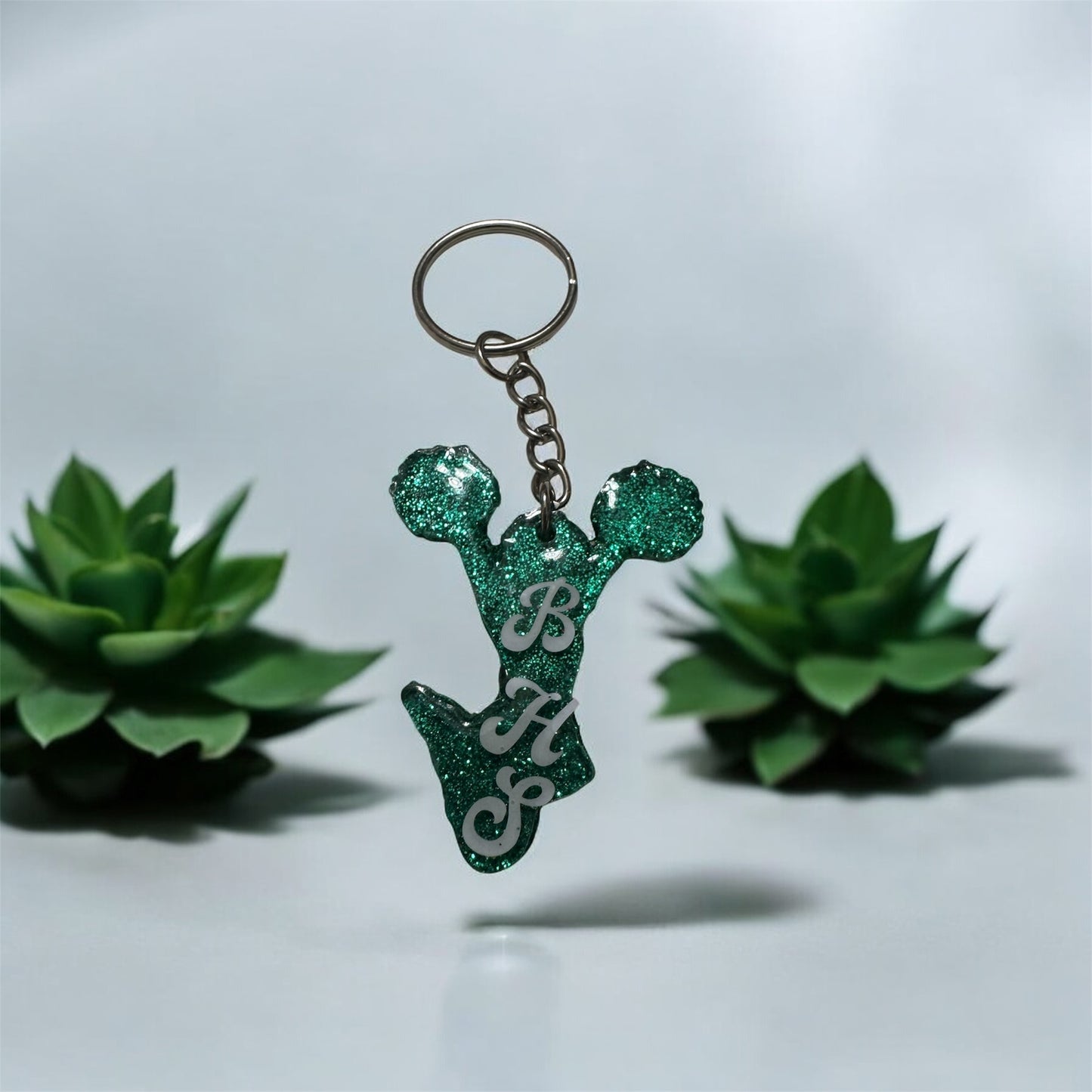 Cheerleader with Poms Keychain 2INCH – Cute Spirit Pom Pom Bag Charm