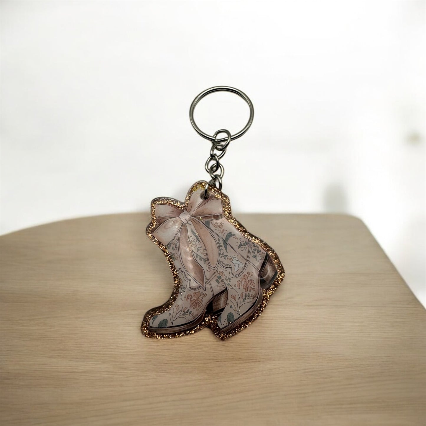 Western Boots Keychain – 2-Inch Country Girl Bag & Key Charm
