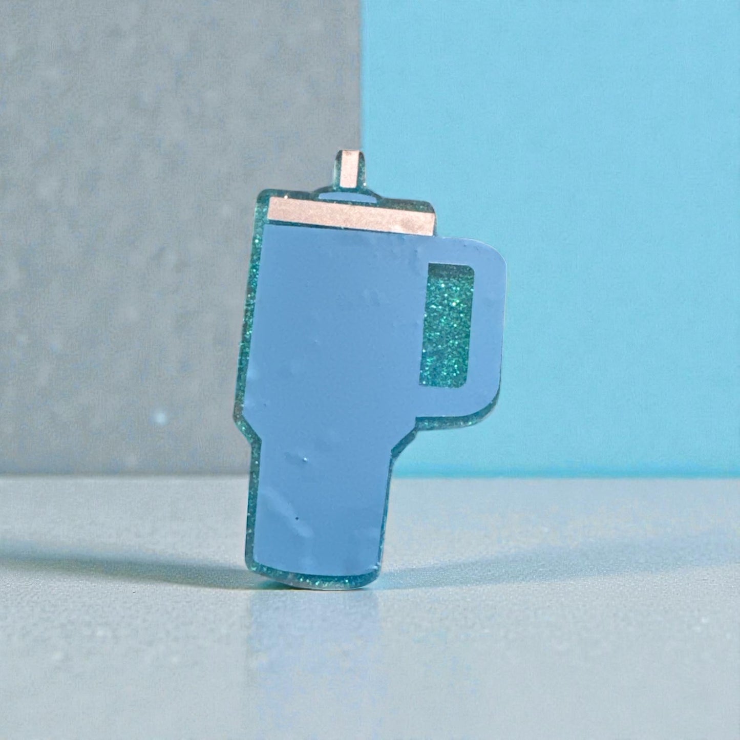 Mini Tumbler Glitter Keychain – Cute 40oz Cup Charm for Bags & Backpacks