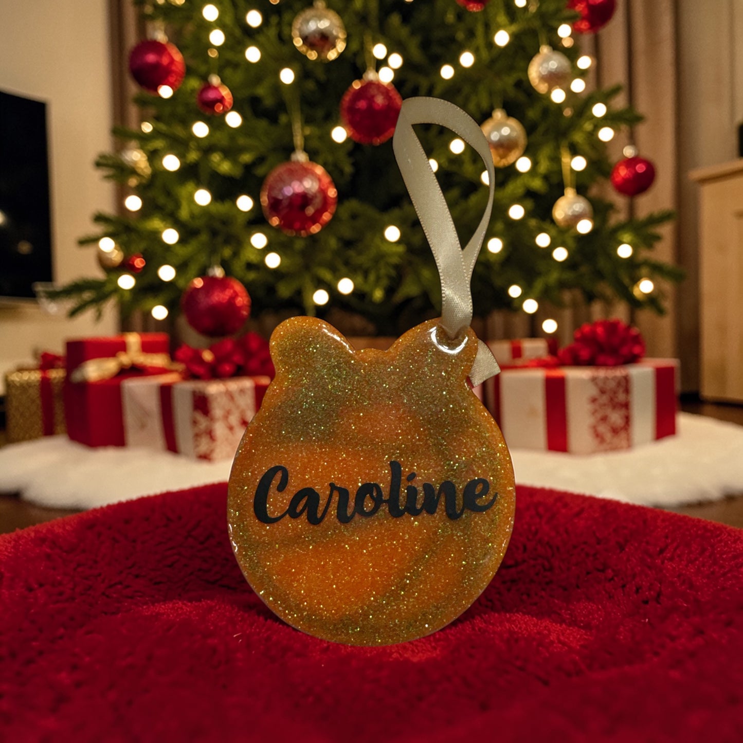 Basketball Personalized Glitter Acrylic Ornament