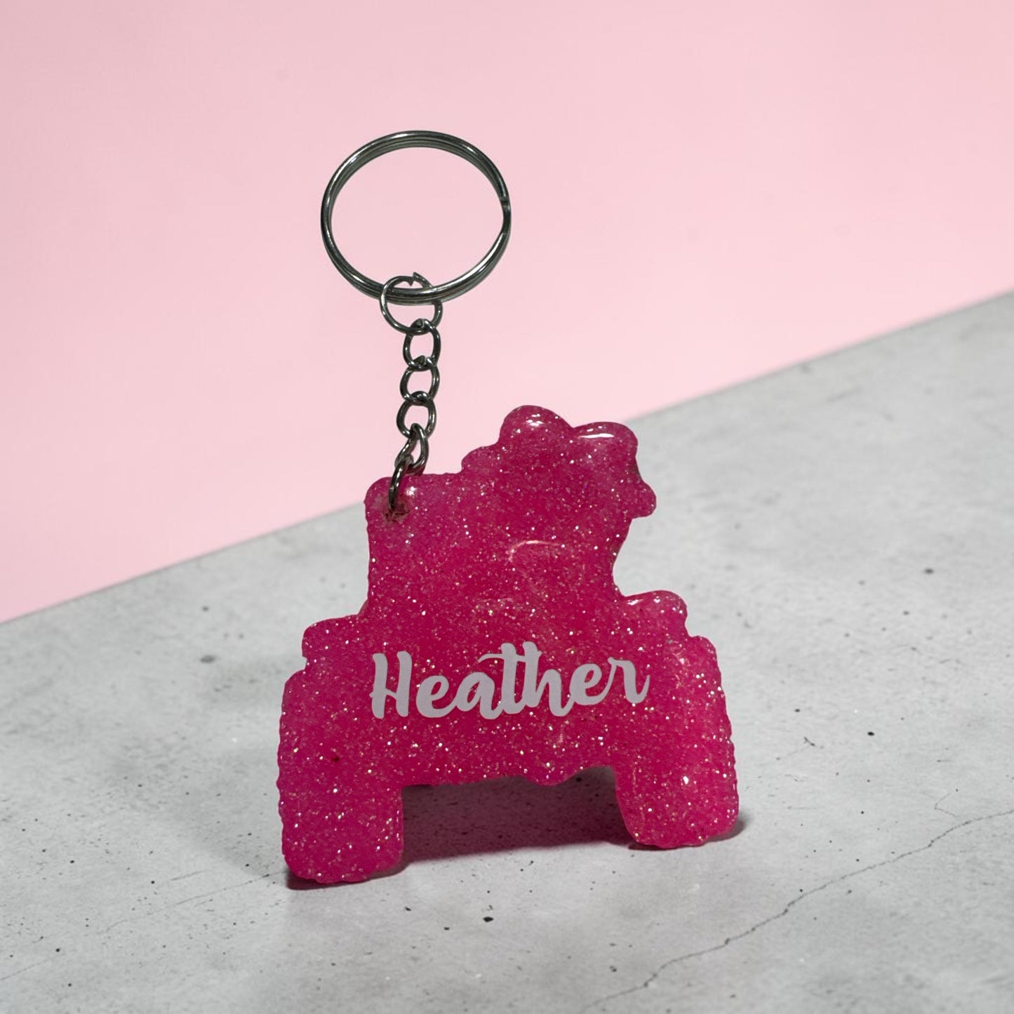 Off Road Vehicle with a Bow Keychain| Bag Tag| Personalized