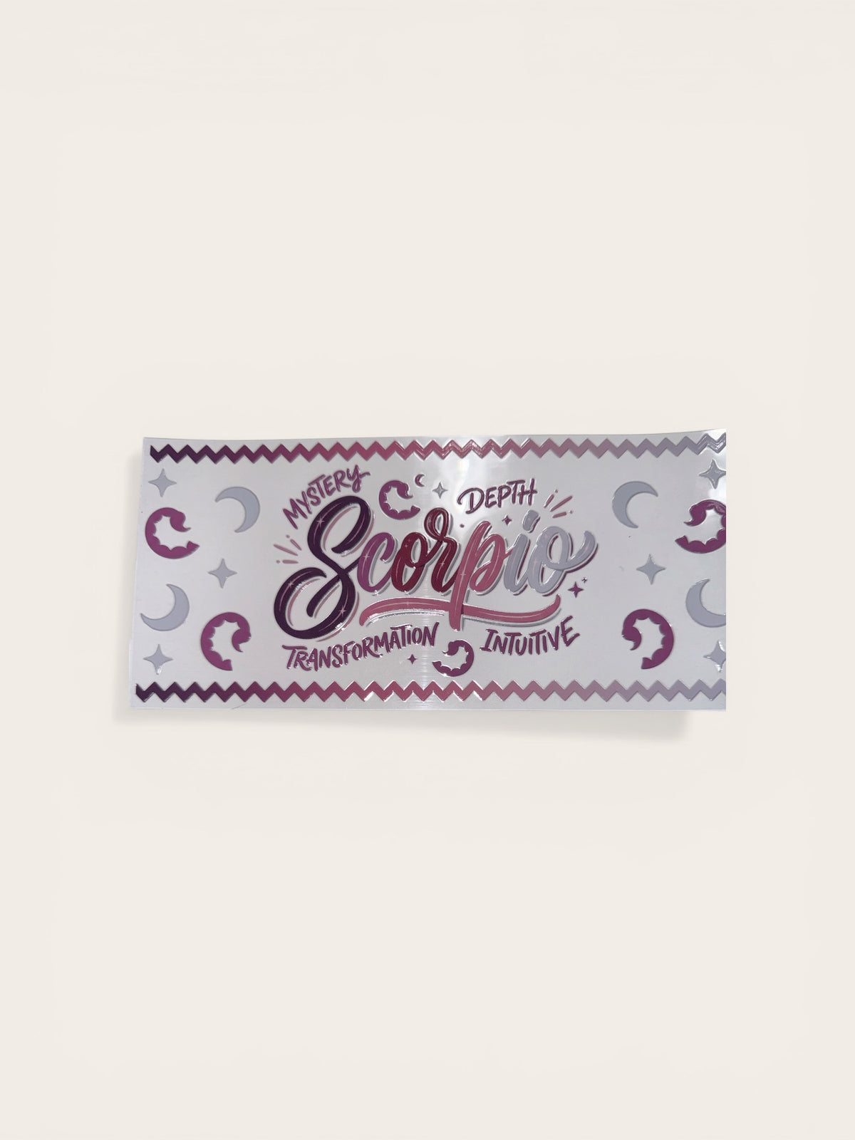 Choose A Zodiac CURSIVE WARM COLORS UVDTF Decals| Aquarius| Aries| Cancer| Capricorn| Gemini| Leo| Libra| Pisces| Sagittarius| Scorpio| Taurus| Virgo