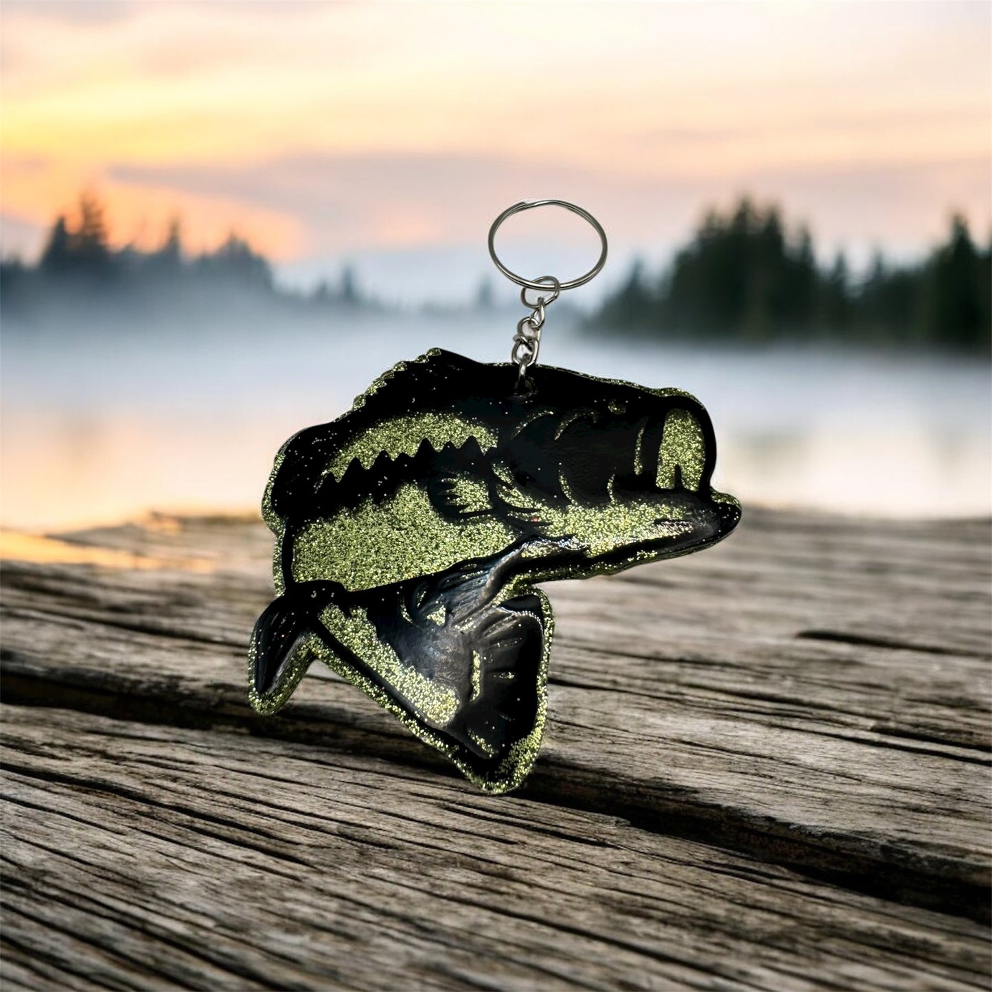 Bass Fish 3-inch Keychain – Fisherman Gift Key Ring