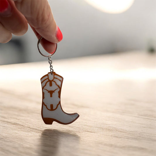 Texas Longhorns 3 INCH Keychain – Burnt Orange Game Day Key Ring