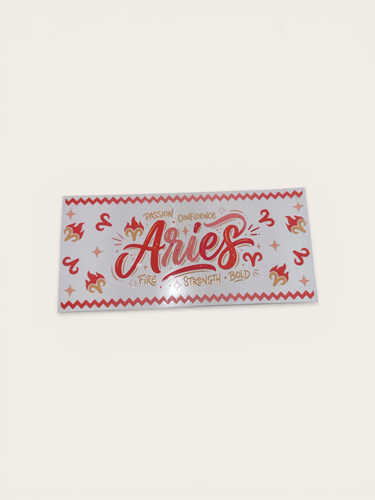 Aries Zodiac Sign UV DTF 16oz Cup Wrap, #203 Tumbler Decal