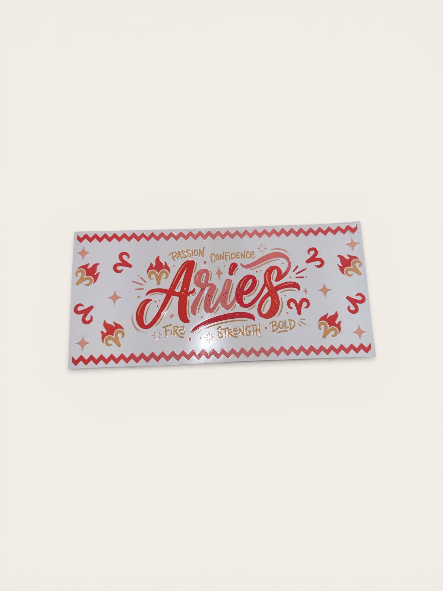 Aries Zodiac Sign UV DTF 16oz Cup Wrap, #203 Tumbler Decal