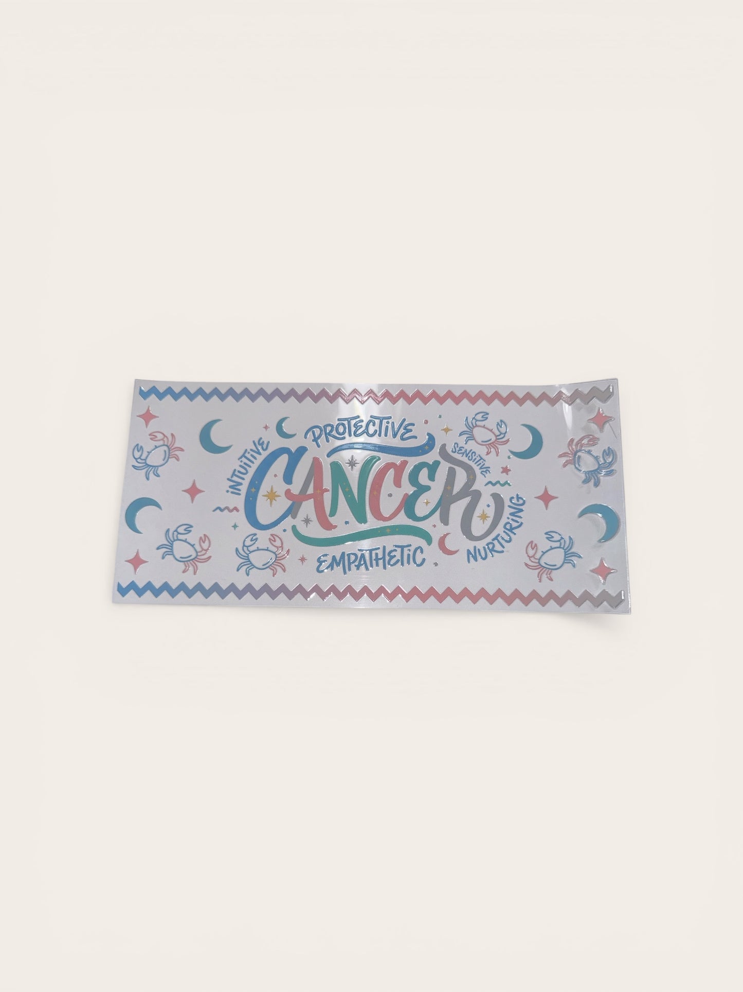Cancer Zodiac Sign UV DTF 16oz Cup Wrap, #205 Tumbler Decal