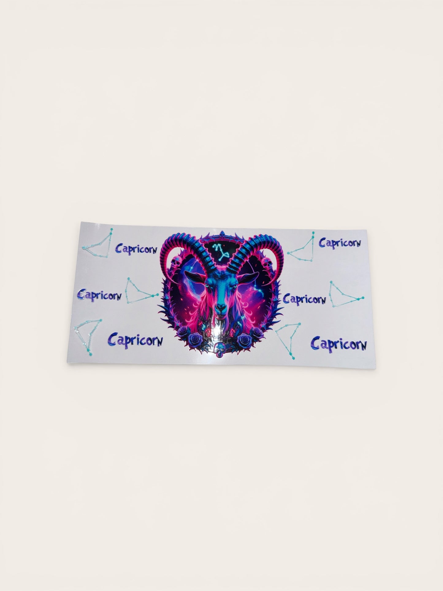 Capricorn Zodiac Sign UV DTF 16oz Cup Wrap, #206 Tumbler Decal