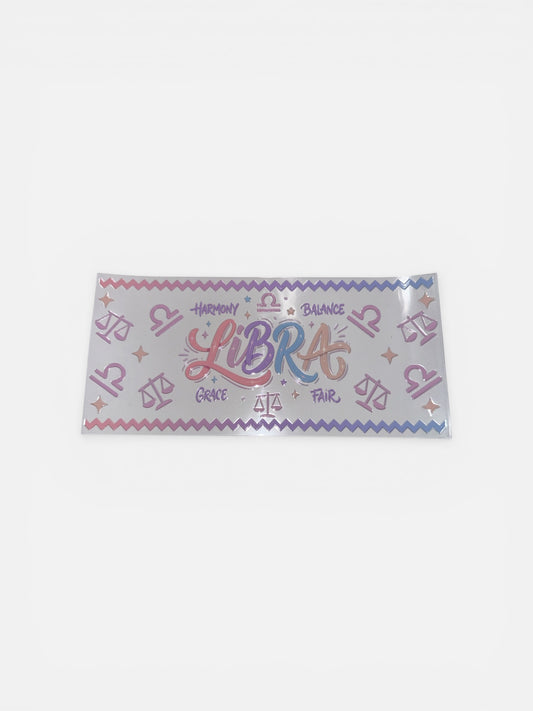 Libra Zodiac Sign UV DTF 16oz Cup Wrap, #223 Tumbler Decal