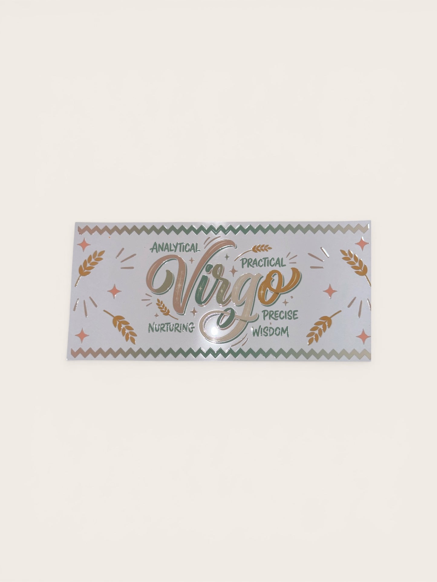 Virgo Zodiac Sign UV DTF 16oz Cup Wrap, #233 Tumbler Decal
