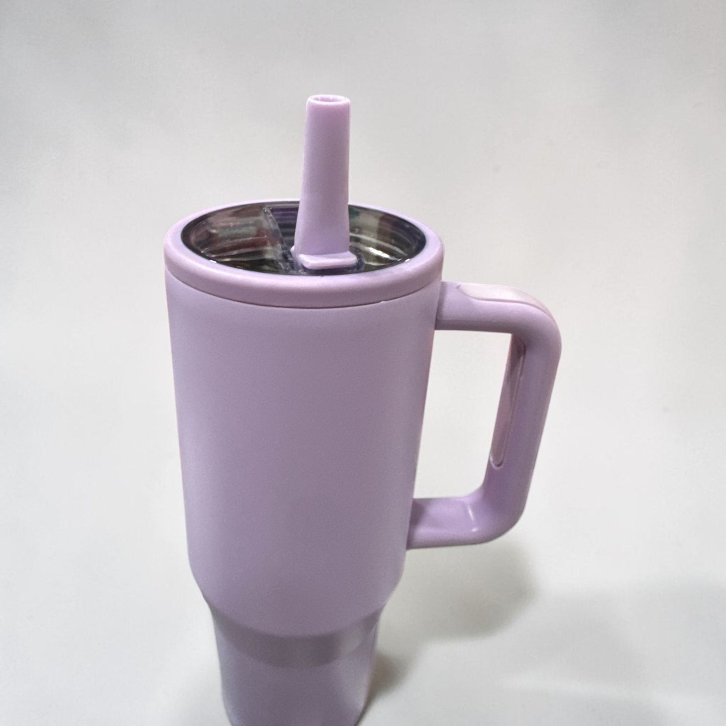 40oz Powder Coated Stainless Steel Tumbler with Handle LIGHT PURPLE