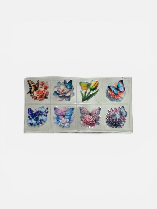 Butterflies and Flowers #109 3 oz UV DTF Cup Wrap