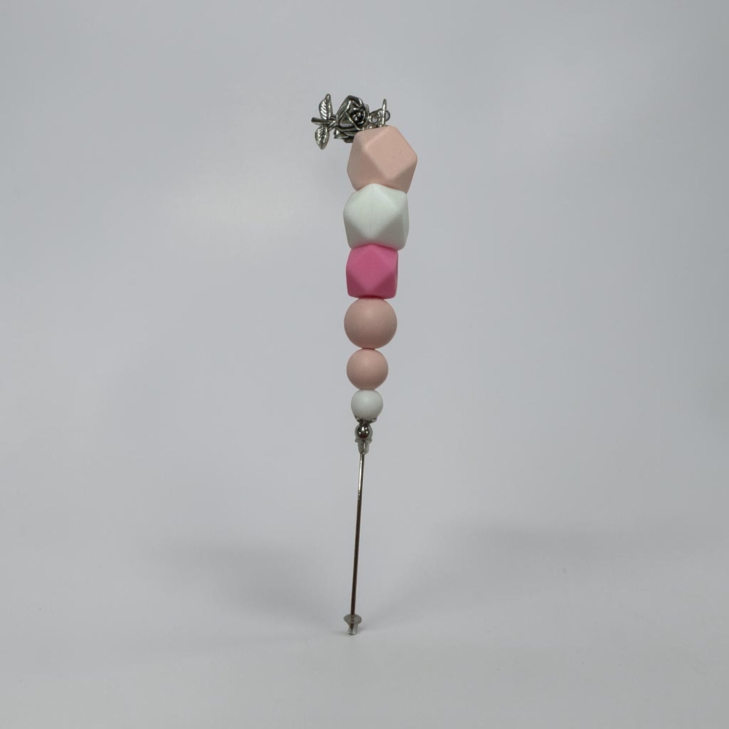 Beaded 6-inch Pokey Tool (Pink and White)– Craft Pick for Vinyl Weeding & Detail Work