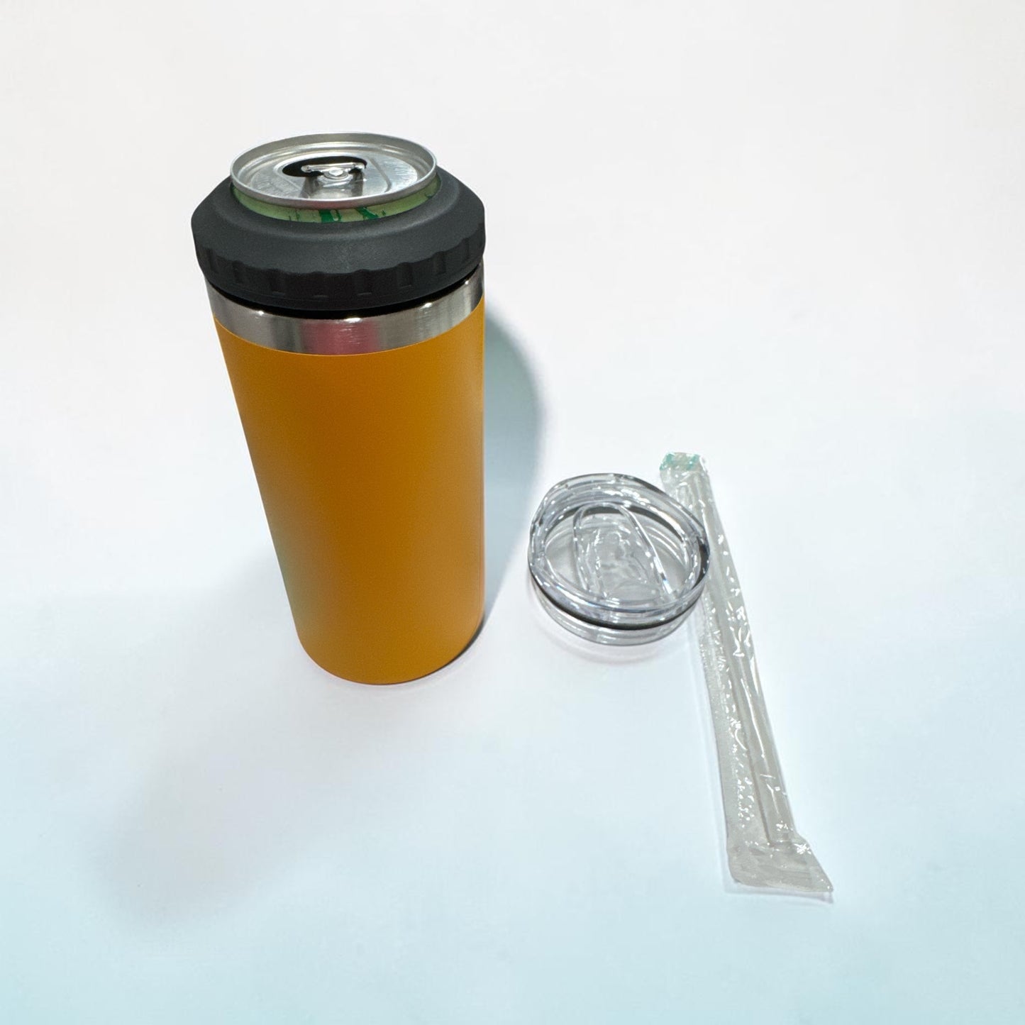 16oz Can Cooler 4 in 1 with Opener Stainless Steel