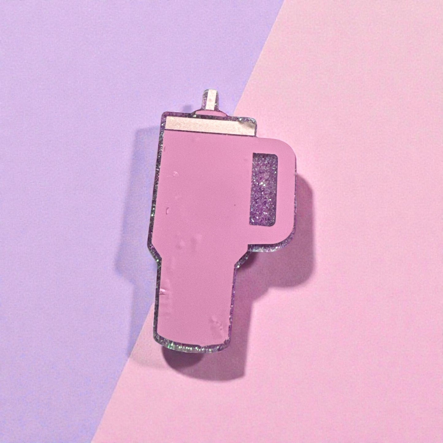 Mini Tumbler Glitter Keychain – Cute 40oz Cup Charm for Bags & Backpacks