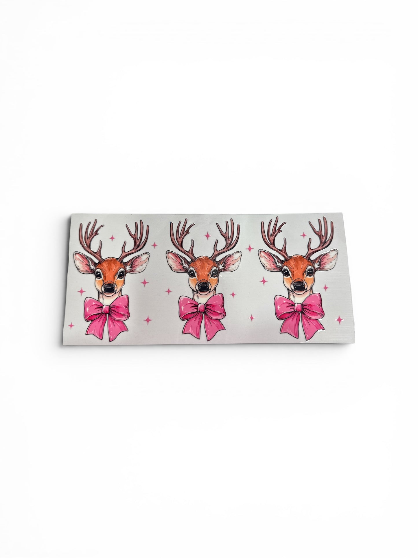 Deer with Pink Bows 16oz UV DTF Transfer for Cups #311