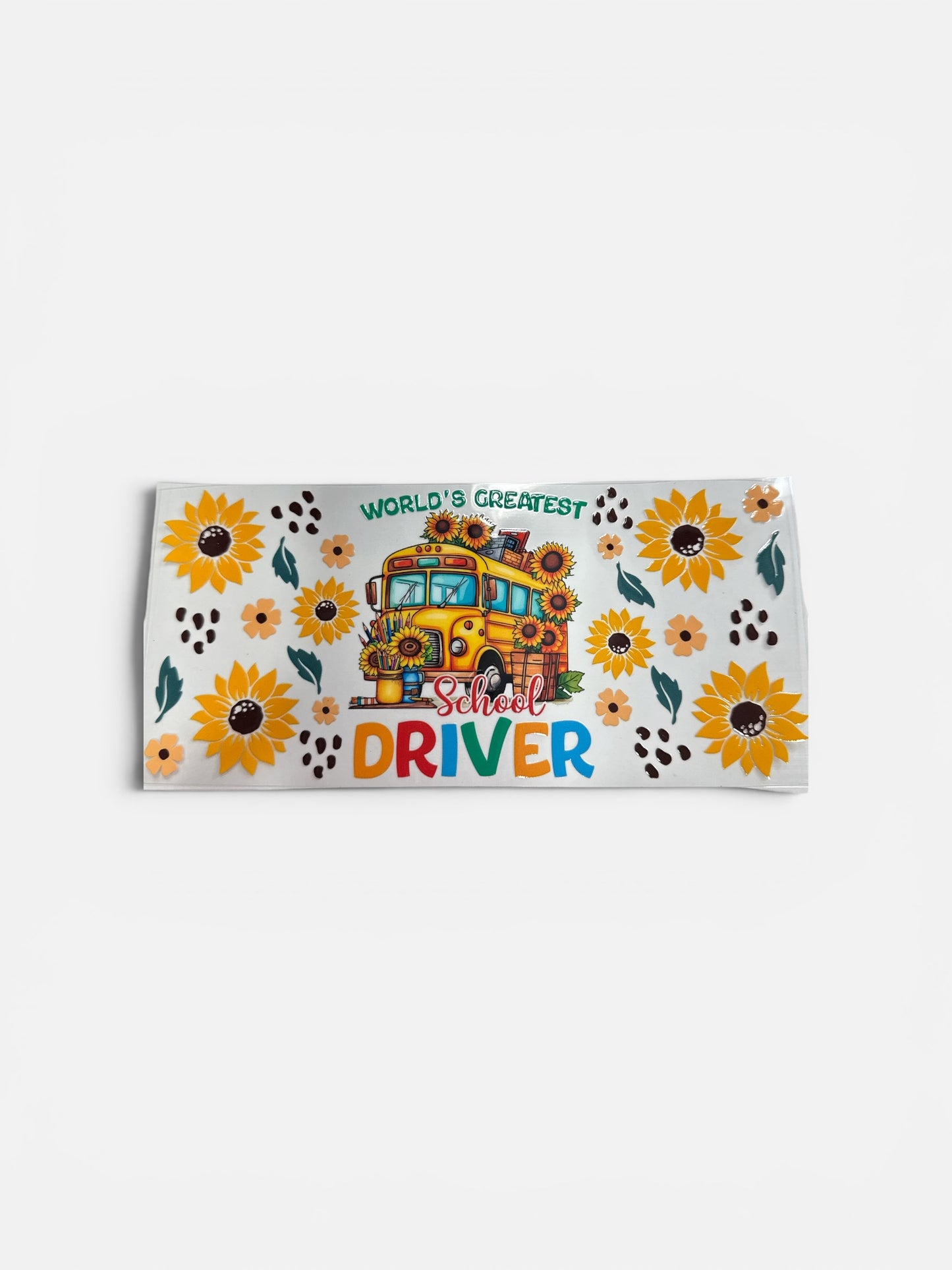 School Bus Driver UV DTF 16oz Cup Wrap, #306 Tumbler Decal