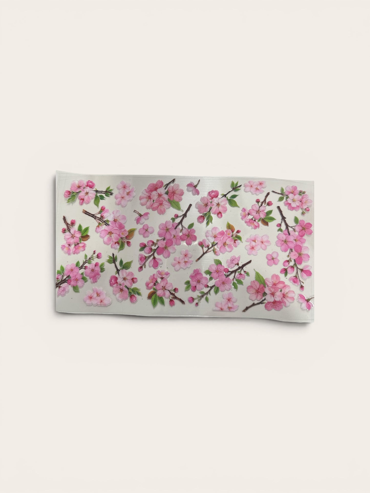 Cherry Blossom Flowers 16oz UV DTF Cup Wrap Transfer for Cups #331