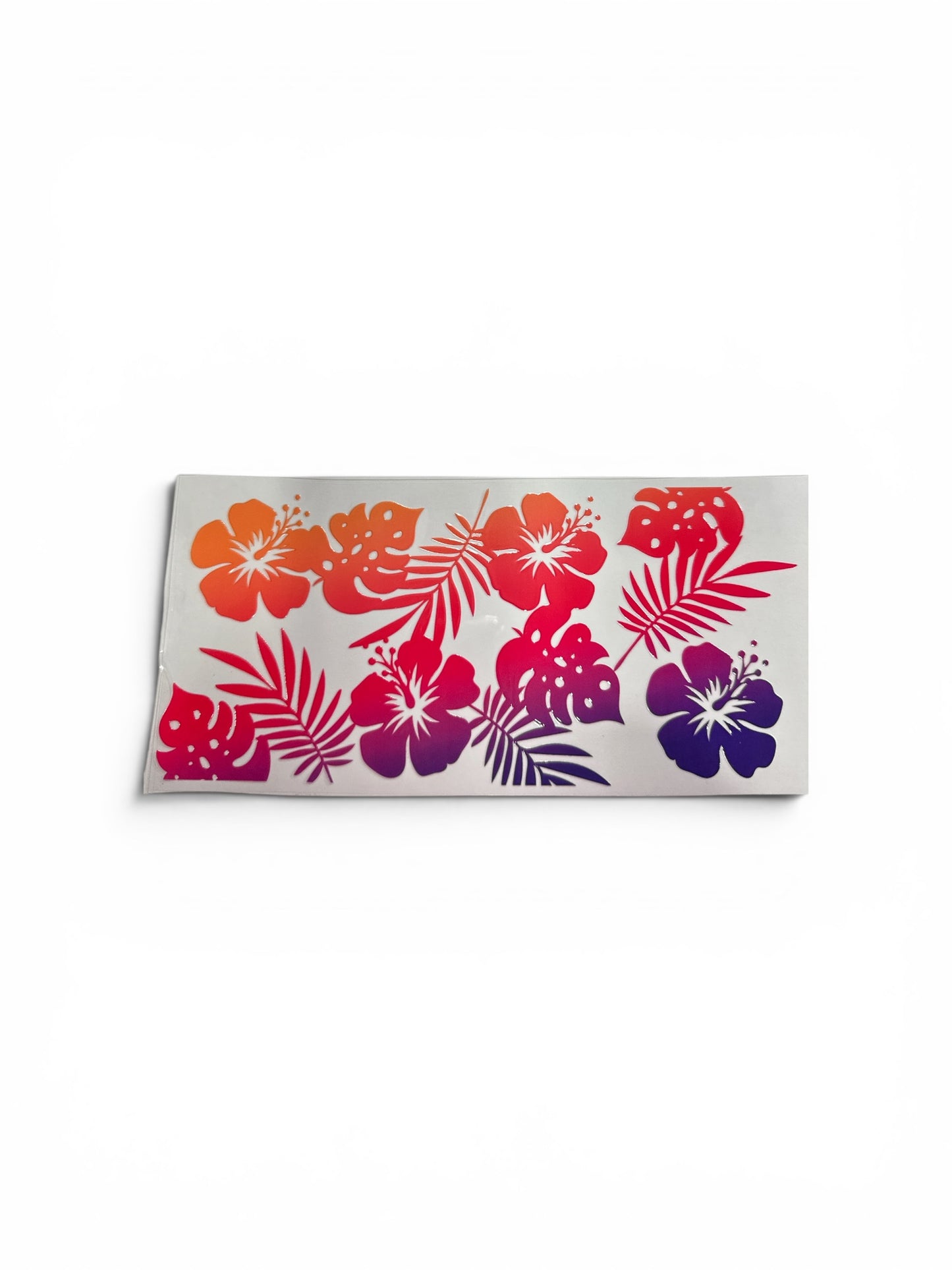 Orange and Purple Flowers 16oz UV DTF Transfer for Cups #281