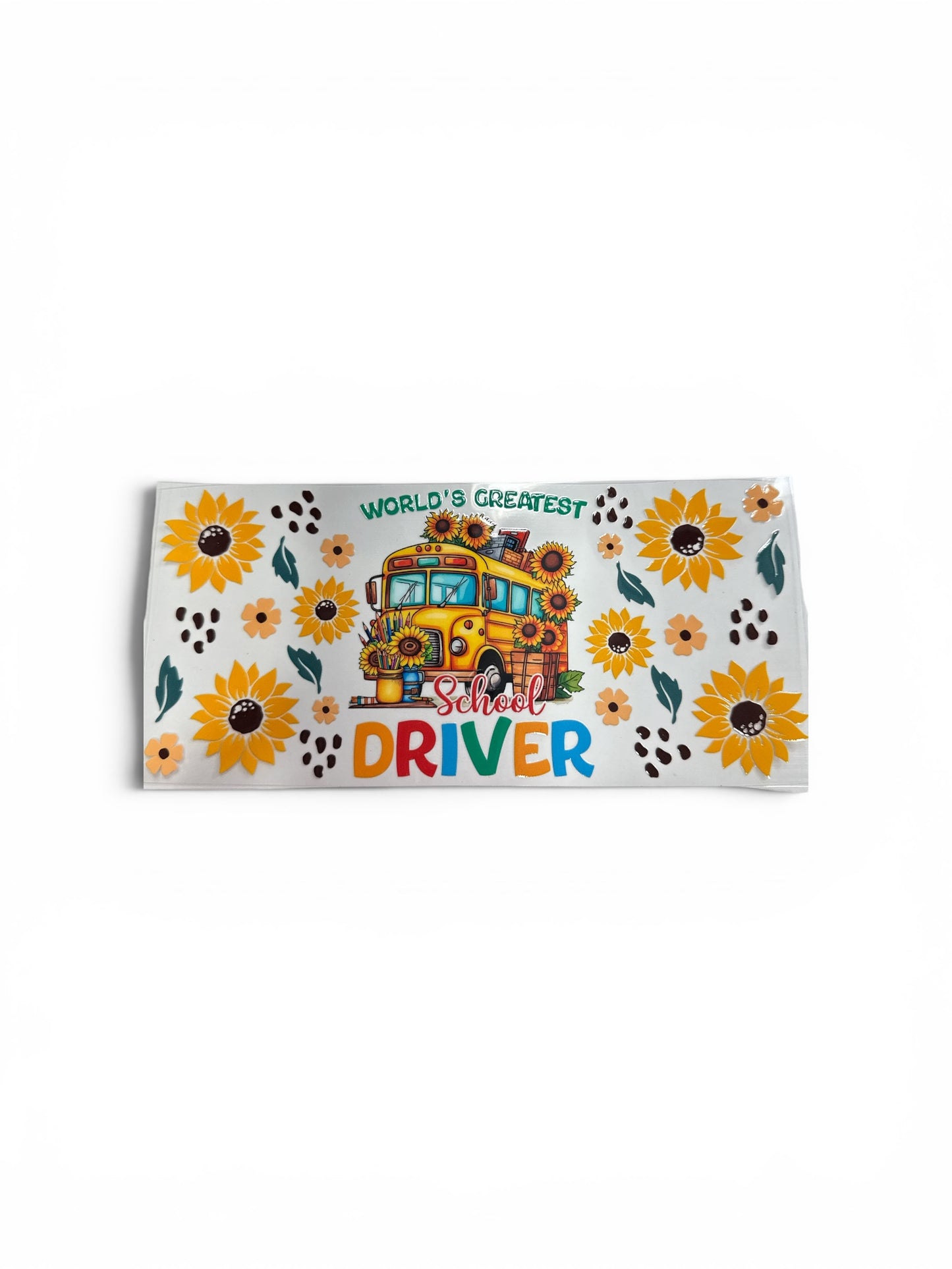 School Bus Driver UV DTF 16oz Cup Wrap, #306 Tumbler Decal