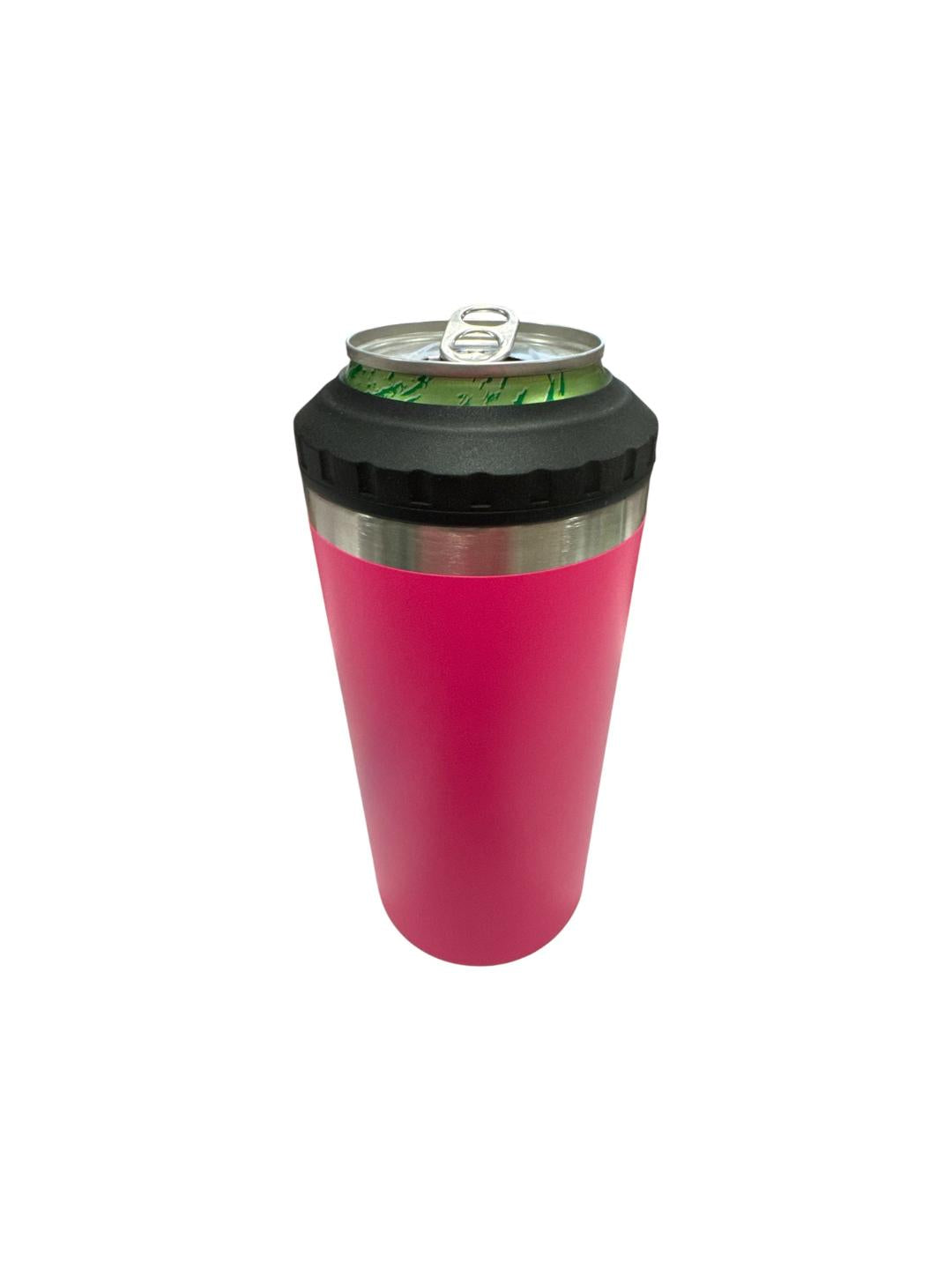 16oz Can Cooler 4 in 1 with Opener Stainless Steel
